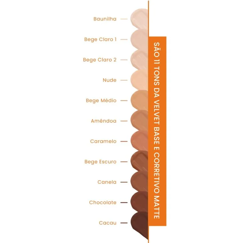 Cartela de tons Velvet Skin — Mari Maria Makeup